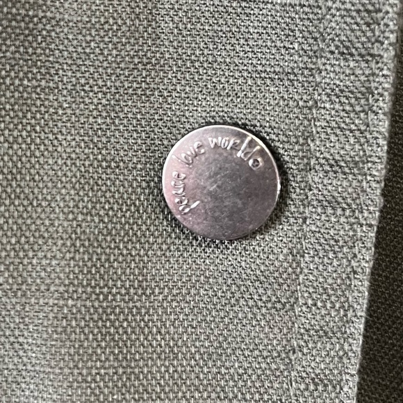 Peace Love World linen army green utility jacket - Picture 8 of 12